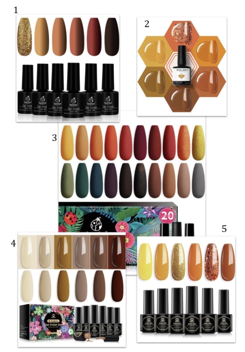 fall gel nail polish sets