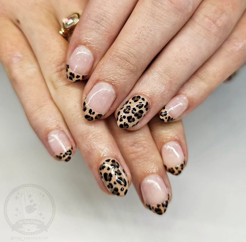 leopard print nail designs