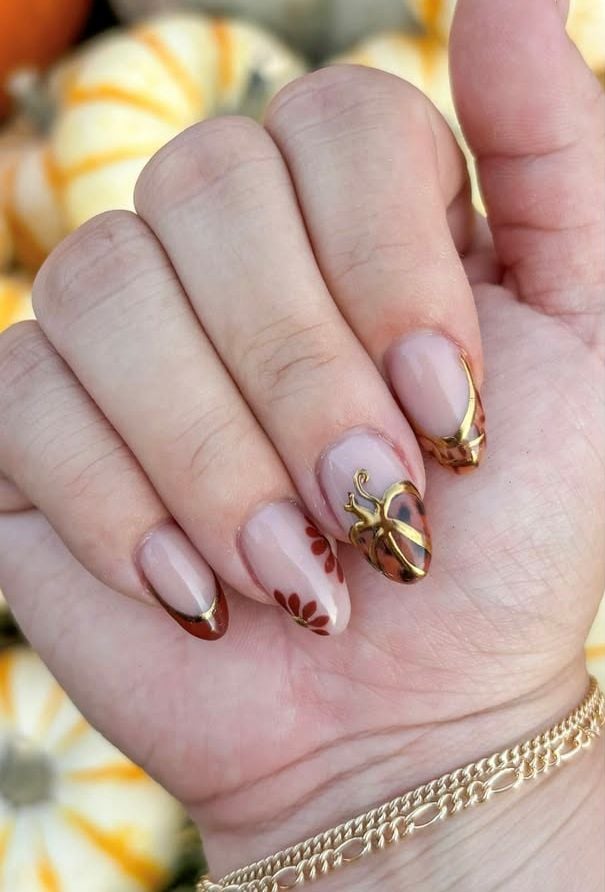 pumpkin nail designs