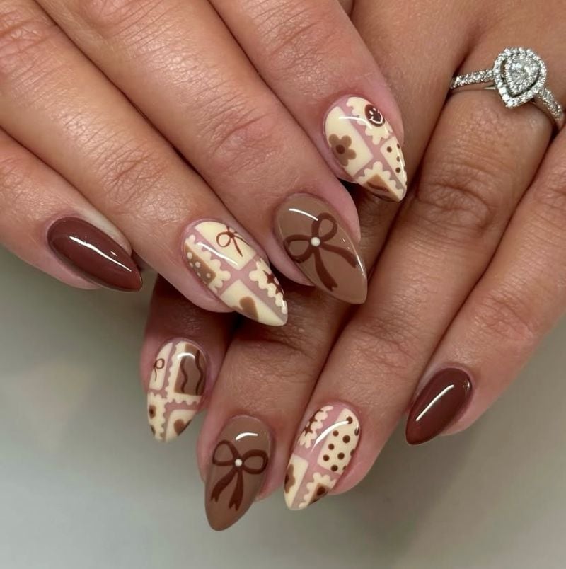 autumn stamp nails