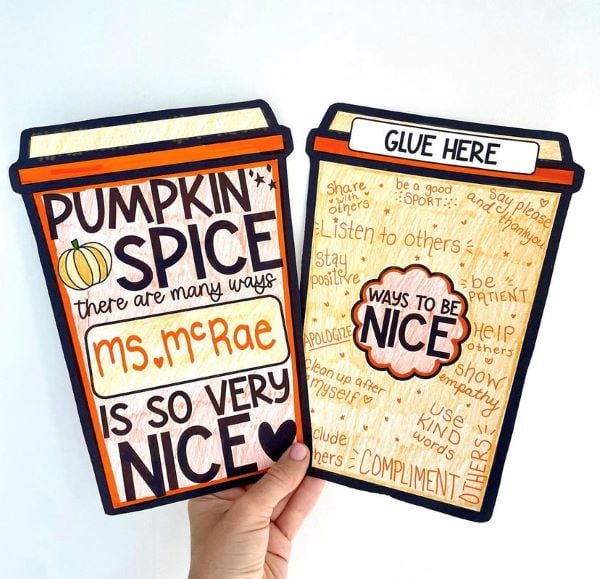 pumpkin spice classroom activity
