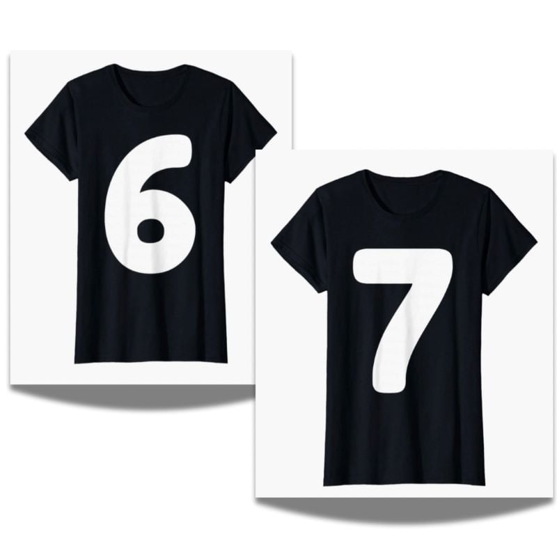 six seven T-shirts 