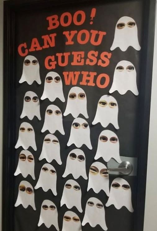 Halloween classroom door decor creative funny