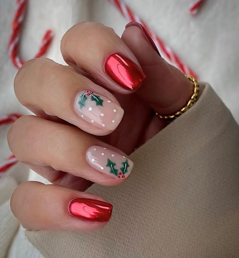 classy Christmas nails