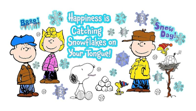 Peanuts Winter bulletin board cutouts set