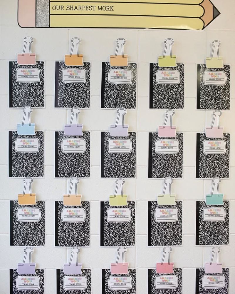 student work coming soon display