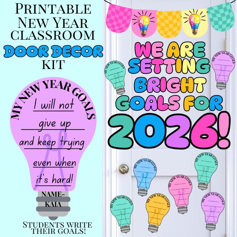 New Year Goals Door Decor Kit