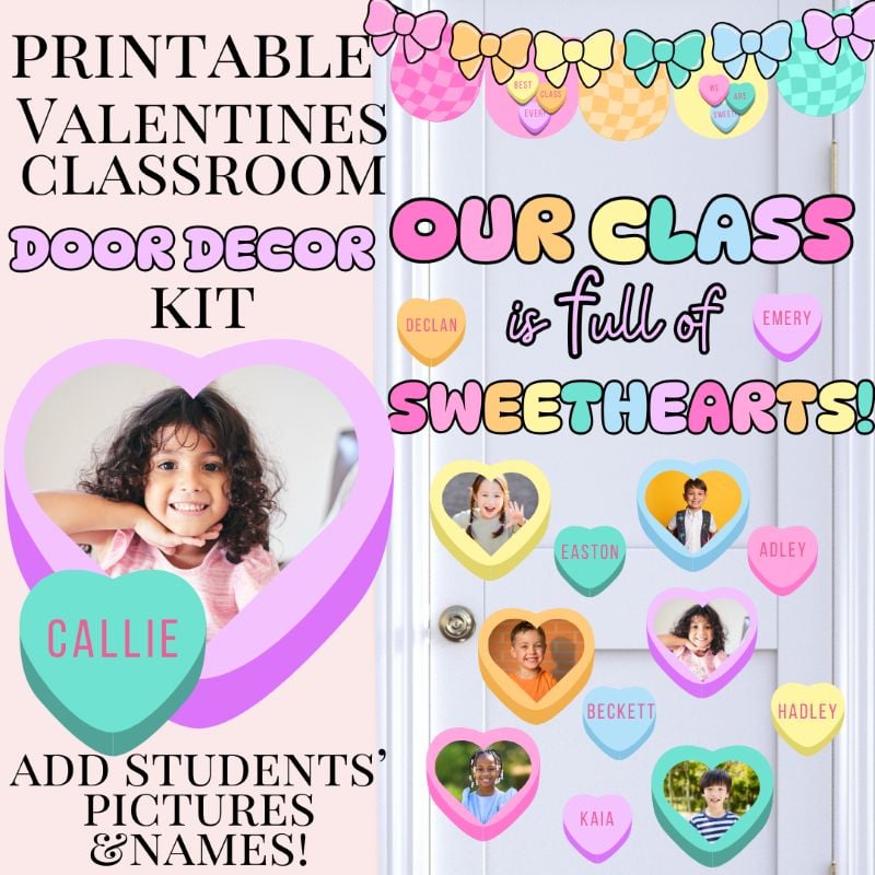 Cute Sweetheart Classroom Door Decor Kit