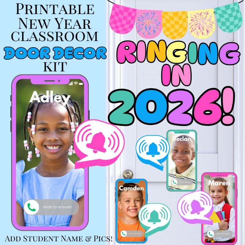 Printable New Year Door