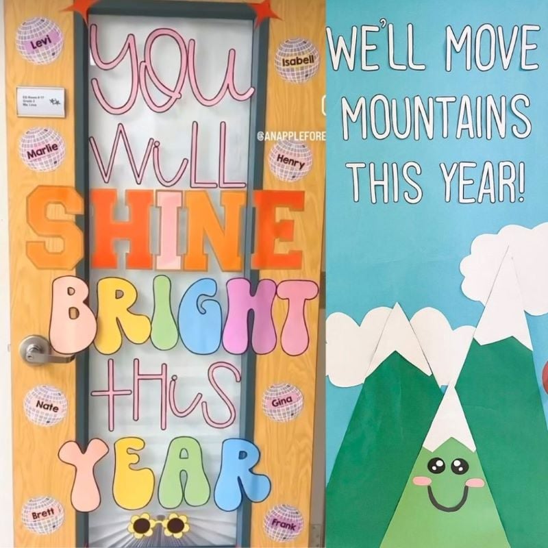 Happy New Year Classroom Door Decoration Ideas