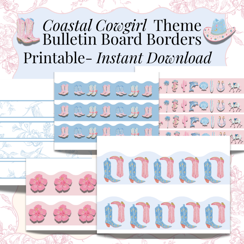 Printable Cowgirl Bulletin Board Borders