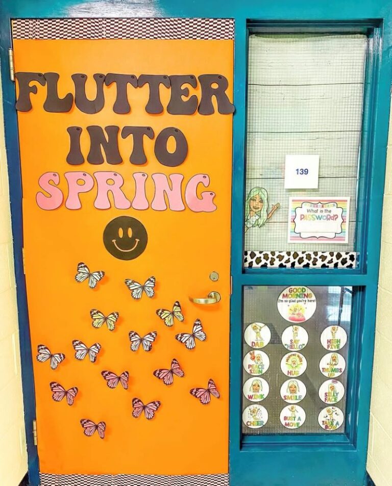 31 Spring Classroom Door Ideas; Cute & Easy Decorations - Chaylor & Mads
