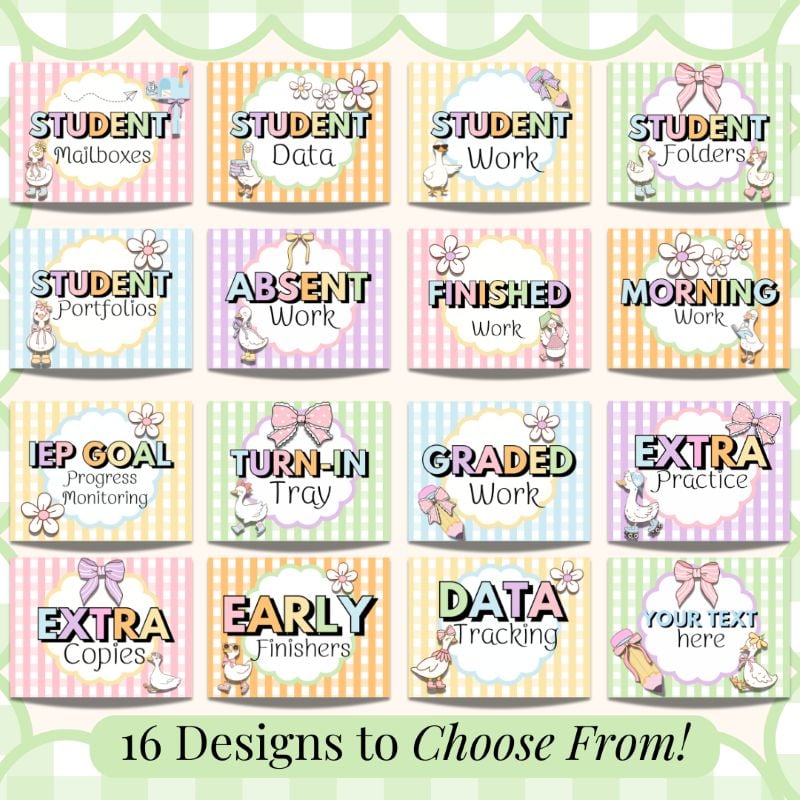 File box Labels