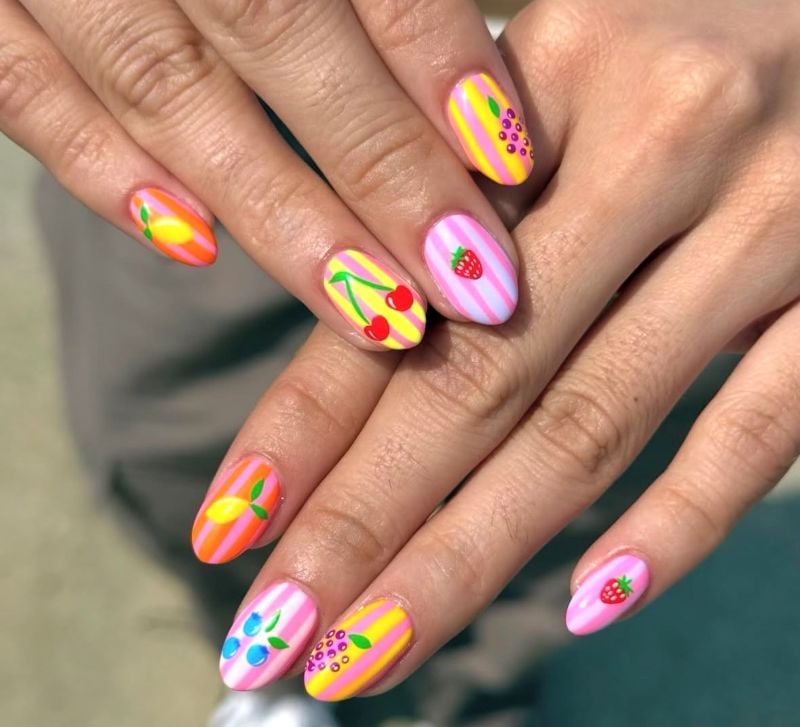 fruit nail design