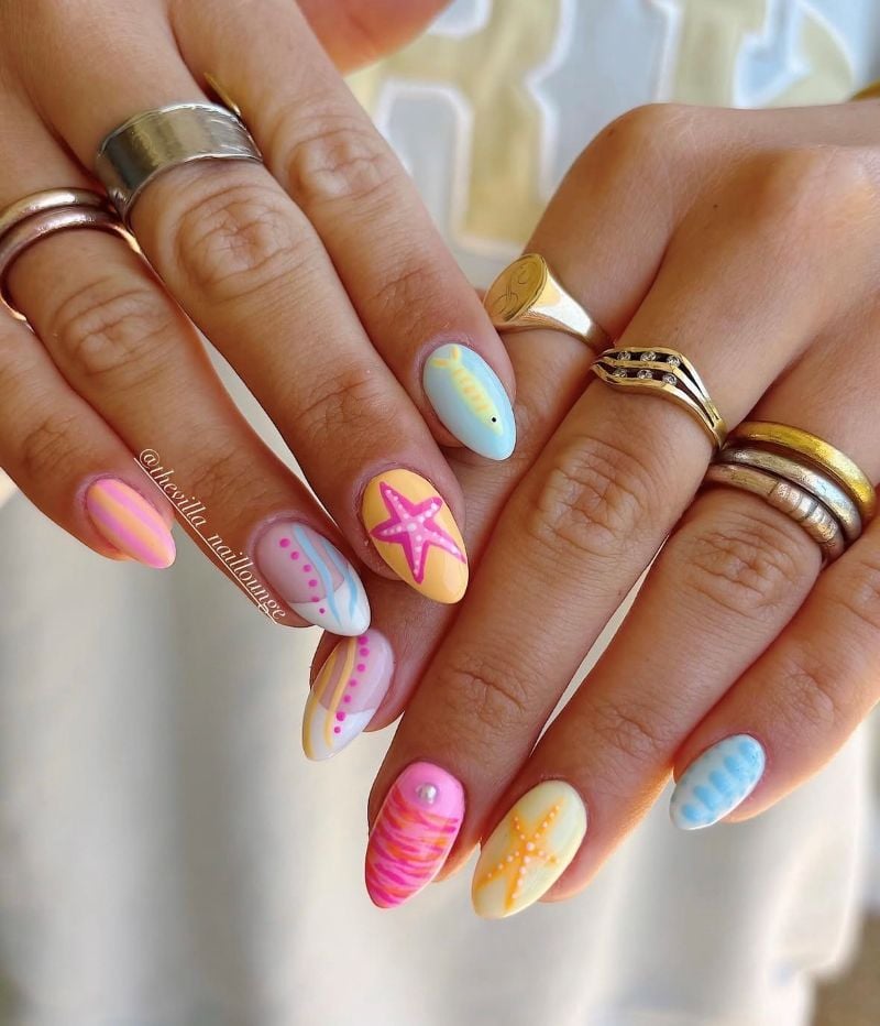 tropical mood nails