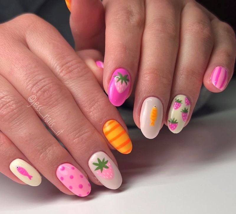 tropical mood nails