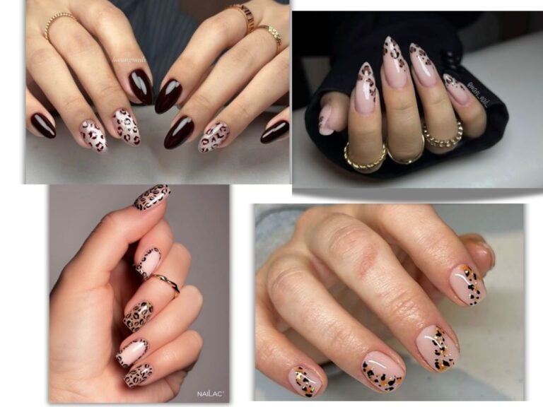 leopard print nails