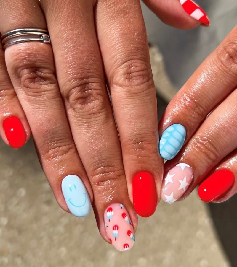 Fourth of July nail designs cute