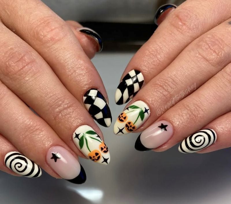 Halloween fingernail designs fun