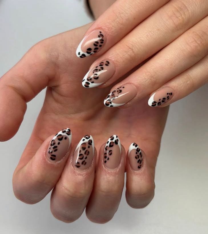 cheetah print nail art