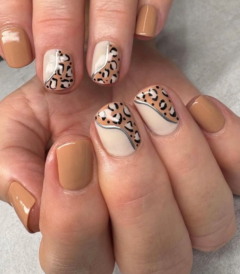 cheetah print nail art