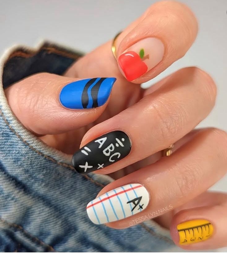 cute back to school nails