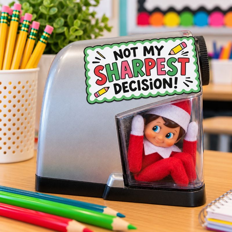 Elf in the Pencil Sharpener