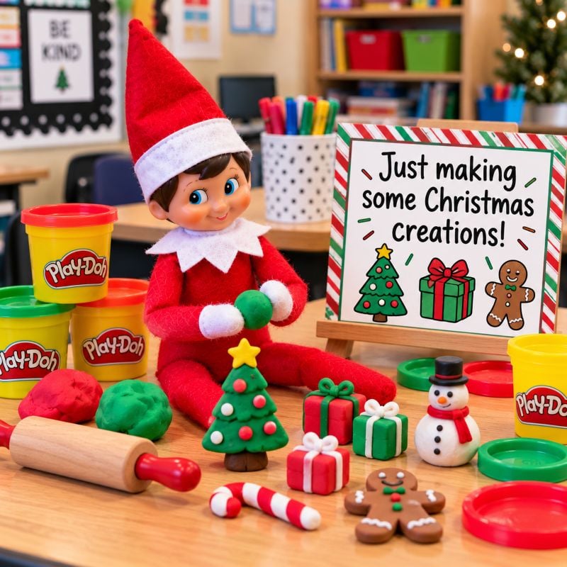 Elf’s Festive Play-Doh Classroom Creations