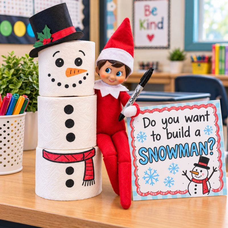 Snowman Craft and Classroom Elf