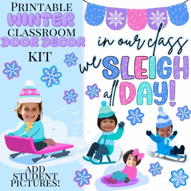 Winter Classroom Door Decor