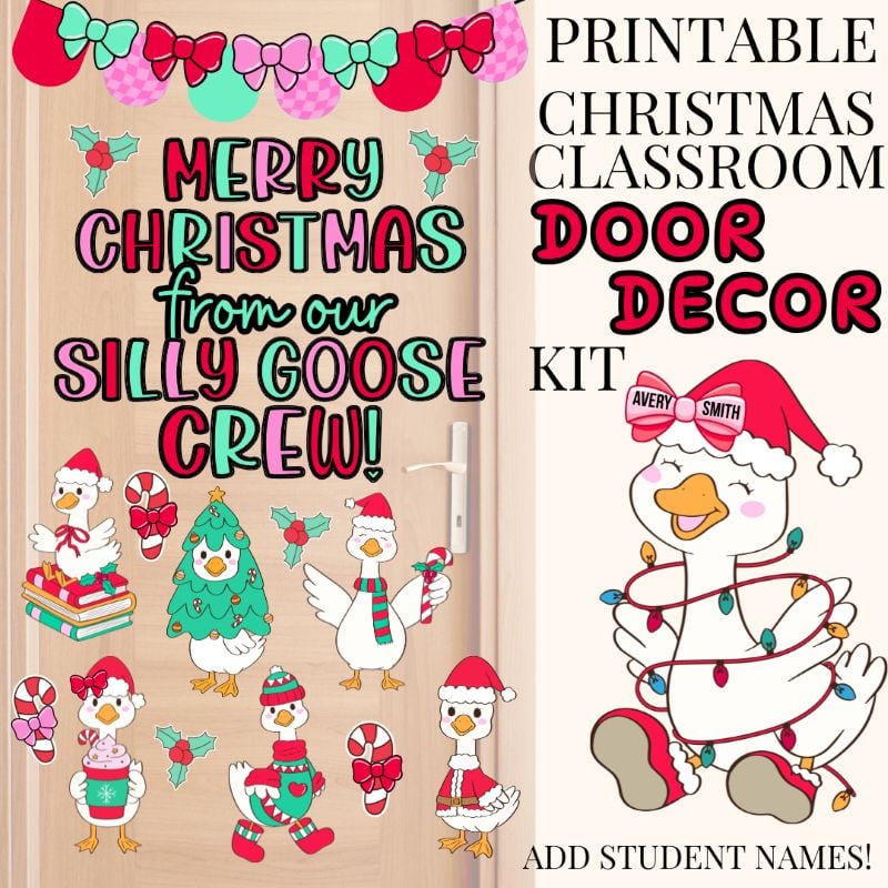 Cute Christmas Classroom Door Decoration Kit