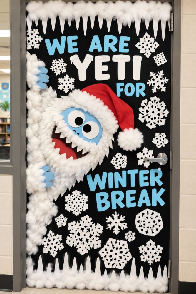 Yeti for Winter Break Door Decor