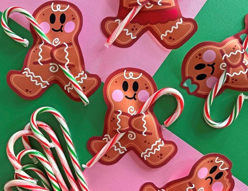 Candy Cane Gift Tag