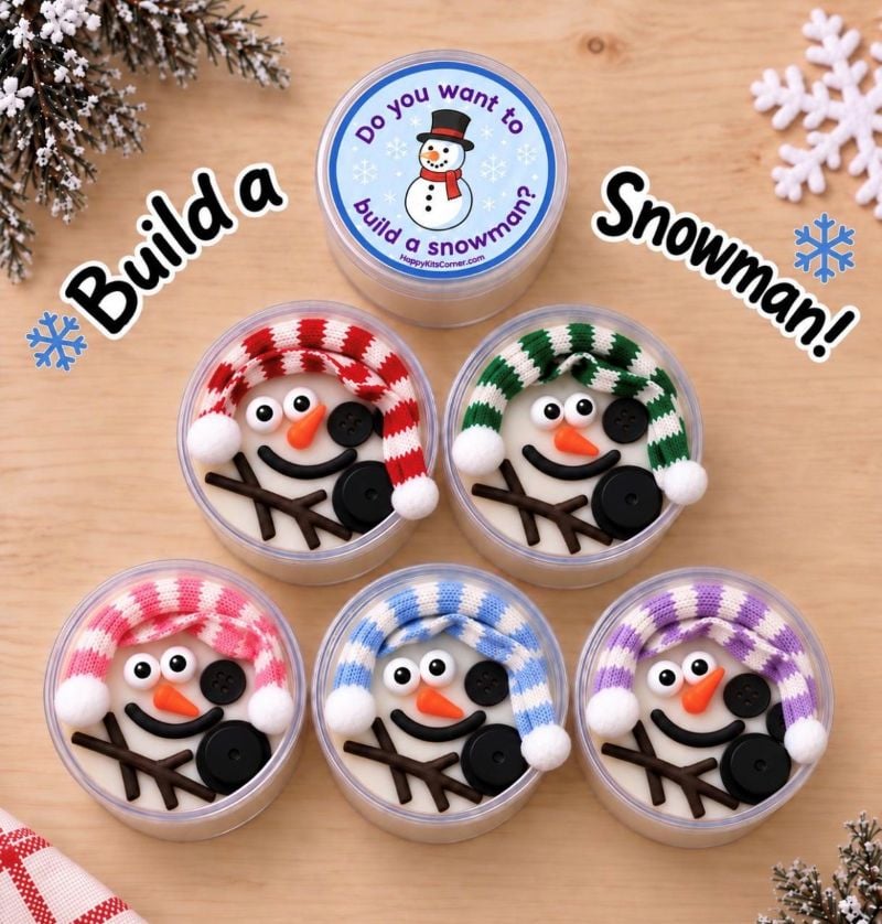 snowman play-doh kit