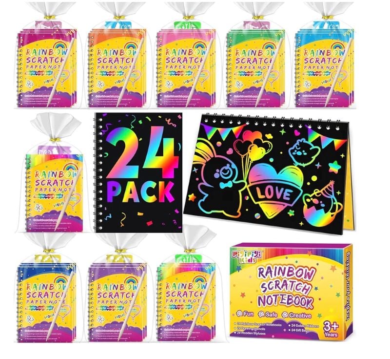 rainbow scratch notebook