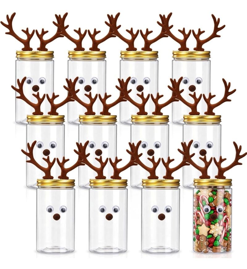 DIY Rudolph Candy Jars