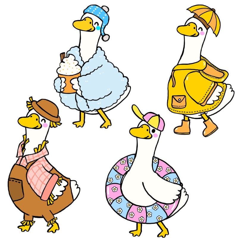 seasonal classroom goose outfits