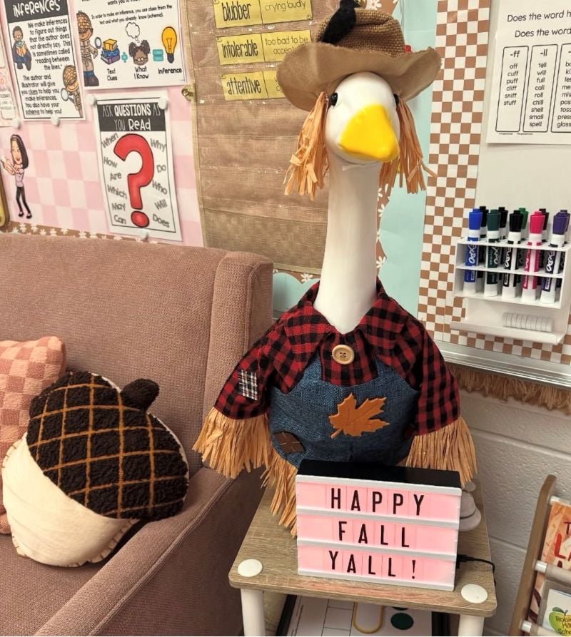 fall goose in classroom