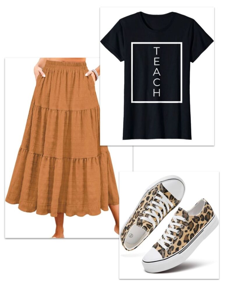 teacher skirt outfit ideas