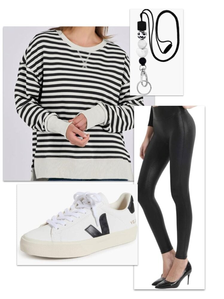 teacher outfit with leggings