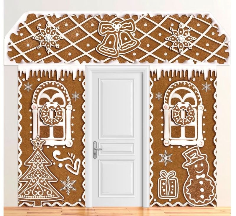 gingerbread house door decor